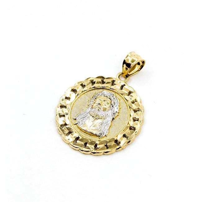 Pendant Jesus Medallion 10ky .9x9" 1.9g 125092016