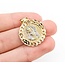 Pendant Jesus Medallion 10ky .9x9" 1.9g 125092016