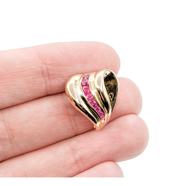 Pendant .25ctw Ruby 14ky 18x17mm 3.54g 225080075