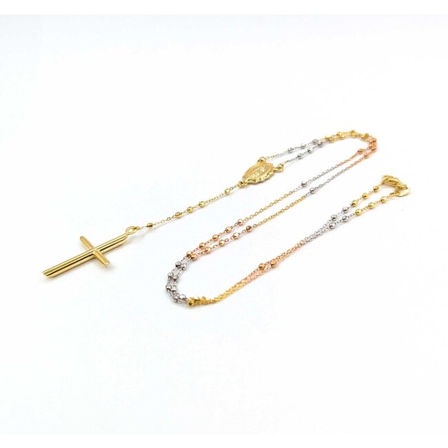 Necklace Rosary Rolo Link Lobster Clasp 14tt 1.8mm 17" 3.76g 125092002