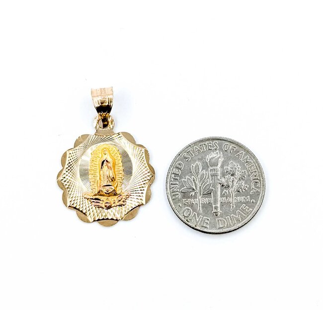 Pendant Virgin Mary Medallion 10ky 1x.75" 1.51g 125092018