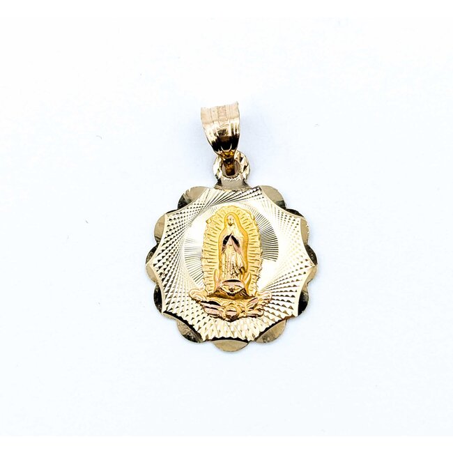 Pendant Virgin Mary Medallion 10ky 1x.75" 1.51g 125092018