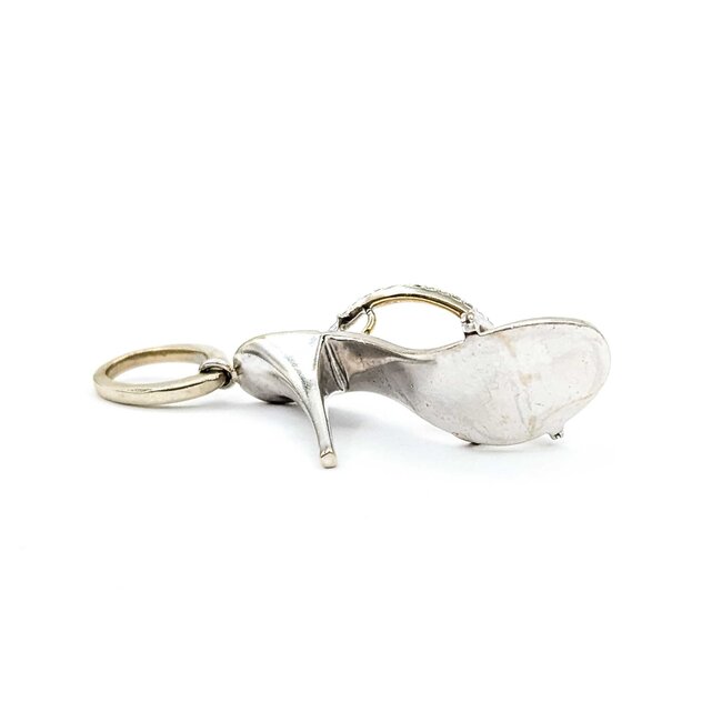 Pendant High Heel .12ctw Round Diamonds 14ktt 1.75x.5" 7.2g 125060128