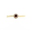 Ring Three Stone .05ctw Round Diamonds 1.29ct Garnet 10ky sz7.25 1.78g 125060129