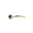 Ring Three Stone .05ctw Round Diamonds 1.29ct Garnet 10ky sz7.25 1.78g 125060129
