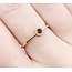 Ring Three Stone .05ctw Round Diamonds 1.29ct Garnet 10ky sz7.25 1.78g 125060129