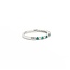 Ring Band .17ctw Round Diamonds .18ctw Emerald 14kw sz6.5 1.84g 125060133