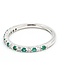 Ring Band .17ctw Round Diamonds .18ctw Emerald 14kw sz6.5 1.84g 125060133