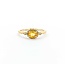Ring East West .08ctw Round Diamonds .32ct Citrine 14ky sz7 1.74g 125060134