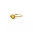 Ring East West .08ctw Round Diamonds .32ct Citrine 14ky sz7 1.74g 125060134