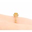 Ring East West .08ctw Round Diamonds .32ct Citrine 14ky sz7 1.74g 125060134