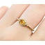 Ring East West .08ctw Round Diamonds .32ct Citrine 14ky sz7 1.74g 125060134