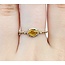 Ring East West .08ctw Round Diamonds .32ct Citrine 14ky sz7 1.74g 125060134