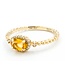 Ring East West .08ctw Round Diamonds .32ct Citrine 14ky sz7 1.74g 125060134