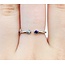 Ring Split Band .05ct White Topaz .05ct Amethyst 10kw sz6.5 1.45g 125060135