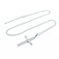 Pendant Cross .17ctw Round Diamonds 14kw 18" 1.47g 125060138