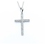 Pendant Cross .17ctw Round Diamonds 14kw 18" 1.47g 125060138