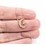 Necklace Crescent & Star .08ctw Round Diamonds 14ky 15.5"-16.5"-17.5" 1.61g 125060141
