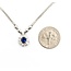 Necklace Starburst .30ctw Round Diamonds .52ct Sapphire 850pt 16.5" 6.78g 125060142