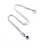 Necklace Starburst .30ctw Round Diamonds .52ct Sapphire 850pt 16.5" 6.78g 125060142