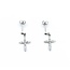 Earrings Cross .30ctw Round Diamonds 850pt 1.32g 125060144