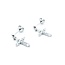 Earrings Cross .30ctw Round Diamonds 850pt 1.32g 125060144