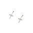 Earrings Cross .30ctw Round Diamonds 850pt 1.32g 125060144