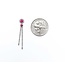 Earrings Dangle .33ctw Round Diamonds .28ctw Ruby 14kw 1.82g 125060147