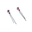 Earrings Dangle .33ctw Round Diamonds .28ctw Ruby 14kw 1.82g 125060147