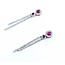 Earrings Dangle .33ctw Round Diamonds .28ctw Ruby 14kw 1.82g 125060147