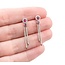 Earrings Dangle .33ctw Round Diamonds .28ctw Ruby 14kw 1.82g 125060147