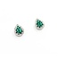Earrings Stud .20ctw Round Diamonds .50ctw Emerald 14kw 1.87g 125060148