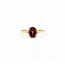 Ring Halo .05ctw Round Diamonds .05ct Garnet 10ky sz6.5 1.1g 125060149