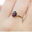Ring Halo .05ctw Round Diamonds .05ct Garnet 10ky sz6.5 1.1g 125060149