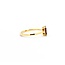 Ring Halo .05ctw Round Diamonds .05ct Garnet 10ky sz6.5 1.1g 125060149