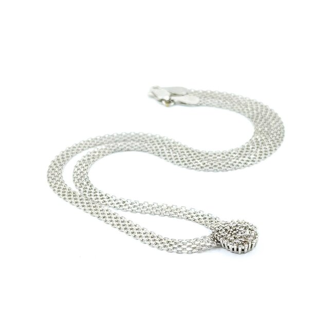 Necklace Tear Drop .25ctw Round Diamonds 10kw 5mm 16" 10g 125060150