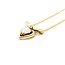 Pendant Ribbon Heart .025ct Round Diamond .38ct Opal 14ky 1.1mm 18" 2.9g 125060153
