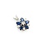 Pendant Drop .15ctw Round Diamonds .85ctw Blue Sapphire 14kw 16x11mm 1.8g 125060158