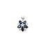 Pendant Drop .15ctw Round Diamonds .85ctw Blue Sapphire 14kw 16x11mm 1.8g 125060158