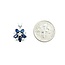 Pendant Drop .15ctw Round Diamonds .85ctw Blue Sapphire 14kw 16x11mm 1.8g 125060158