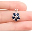 Pendant Drop .15ctw Round Diamonds .85ctw Blue Sapphire 14kw 16x11mm 1.8g 125060158