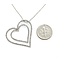 Pendant Double Heart .33ctw Round Diamonds 14kw 1.25x1.25" 17.5" 4.49g 125080005