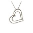 Pendant Double Heart .33ctw Round Diamonds 14kw 1.25x1.25" 17.5" 4.49g 125080005