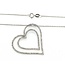 Pendant Double Heart .33ctw Round Diamonds 14kw 1.25x1.25" 17.5" 4.49g 125080005
