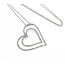 Pendant Double Heart .33ctw Round Diamonds 14kw 1.25x1.25" 17.5" 4.49g 125080005