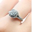 Ring Cluster .80ctw Round Diamonds 14kw 9.5x9.5mm Sz7 3.78g 125080008