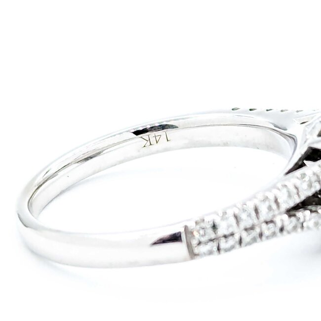 Ring Cluster .80ctw Round Diamonds 14kw 9.5x9.5mm Sz7 3.78g 125080008