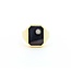 Ring Signet .05ct Round Diamond 3ct Black Onyx 14ky 17x14mm Sz11.5 8.04g 125080009
