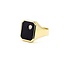 Ring Signet .05ct Round Diamond 3ct Black Onyx 14ky 17x14mm Sz11.5 8.04g 125080009