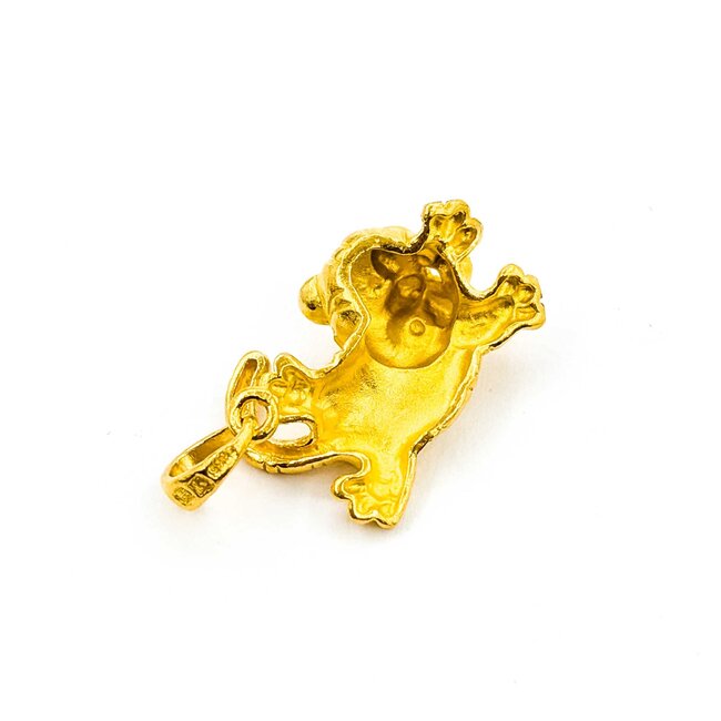 Pendant Tiger Kitten 24kt .75x.5" 4.61g 125092015
